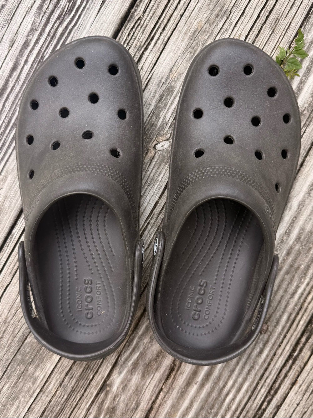 CROCS Ionic Comfort Clog in Black— Women's Slip-On Mules